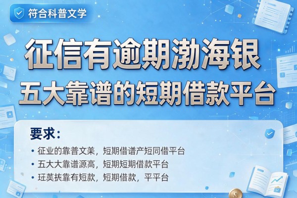 征信有逾期渤海银，五大靠谱的短期借款平台