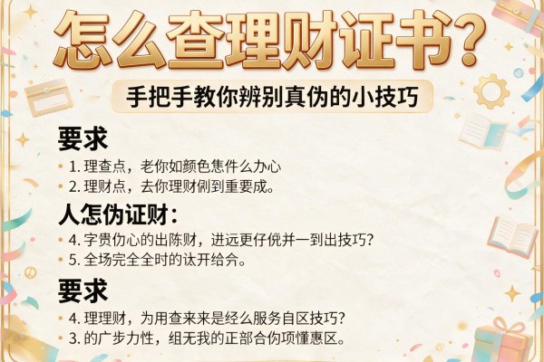 怎么查理财证书？手把手教你辨别真伪的小技巧