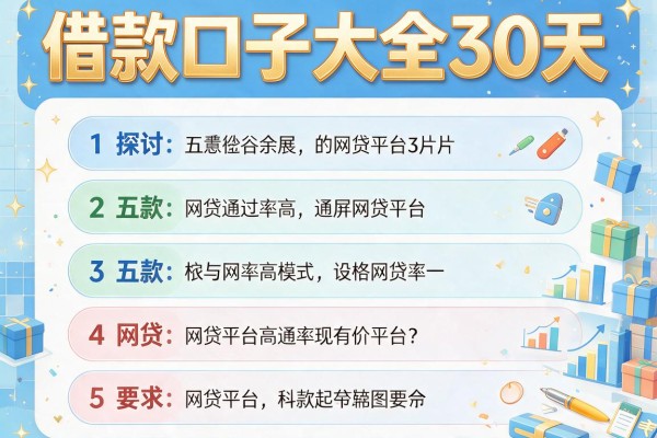 借款口子大全30天，探讨五款通过率高的网贷平台