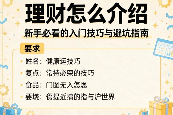 理财怎么介绍：新手必看的入门技巧与避坑指南