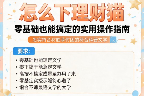 怎么下理财猫：零基础也能搞定的实用操作指南