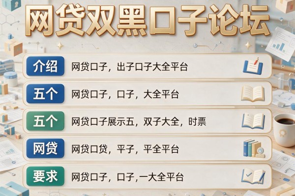 网贷双黑口子论坛，介绍五个网贷口子大全平台
