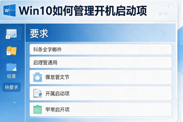 Win10如何管理开机启动项?