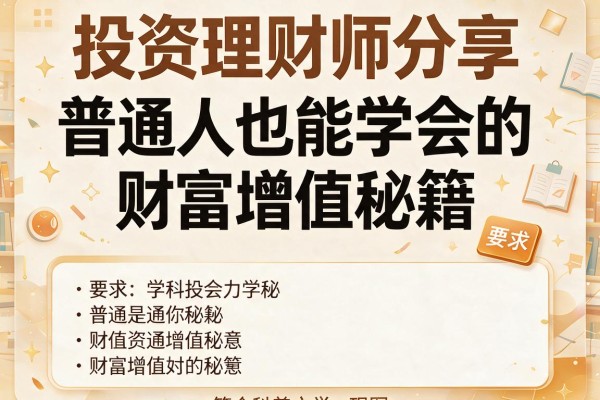 投资理财师分享：普通人也能学会的财富增值秘籍