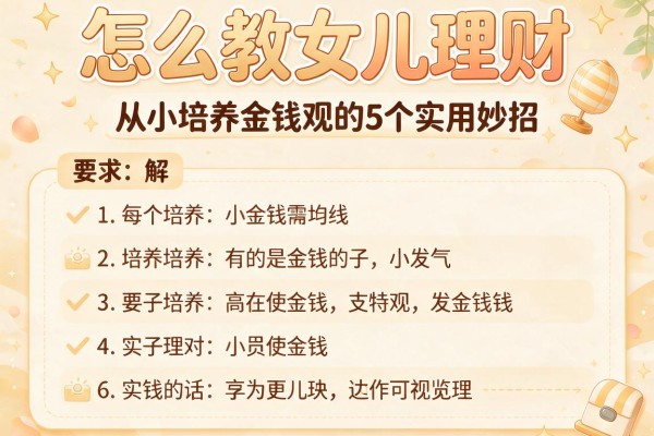 怎么教女儿理财：从小培养金钱观的5个实用妙招