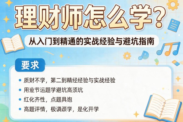 理财师怎么学？从入门到精通的实战经验与避坑指南