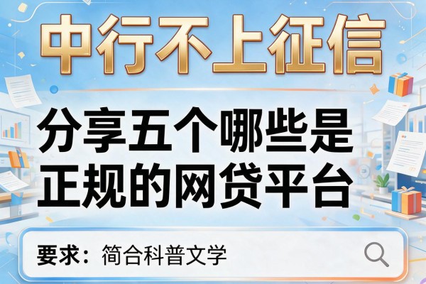 中行不上征信，分享五个哪些是正规的网贷平台