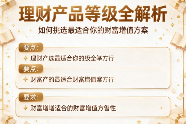 理财产品等级全解析:如何挑选最适合你的财富增值方案
