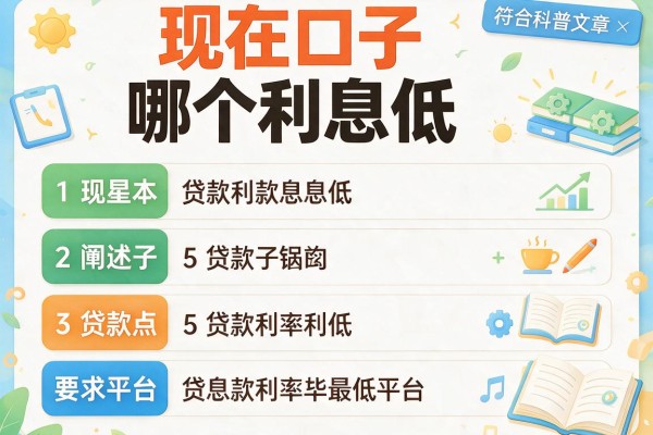 现在口子哪个利息低，阐述5家贷款利率最低的平台