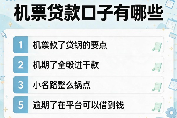 机票贷款口子有哪些，介绍五个逾期了在平台可以借到钱