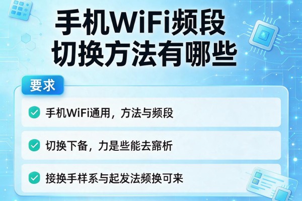 手机WiFi频段切换方法有哪些