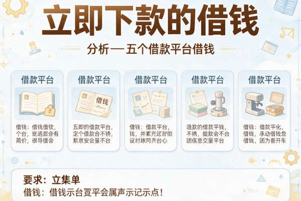 立即下款的借钱，分析五个借款平台借钱