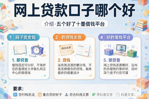 网上贷款口子哪个好，介绍五个好的借钱平台