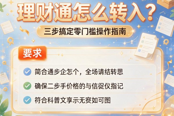 理财通怎么转入？三步搞定零门槛操作指南