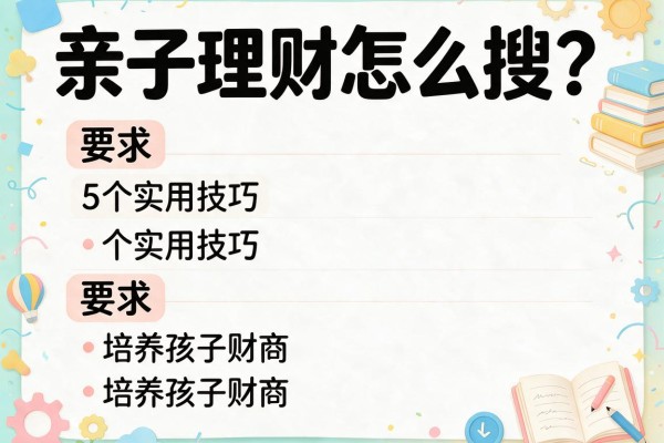 亲子理财怎么搜？5个实用技巧培养孩子财商