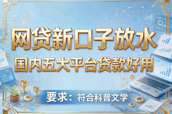 网贷新口子放水，国内五大平台贷款好用