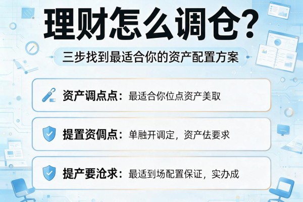 理财怎么调仓?三步找到最适合你的资产配置方案