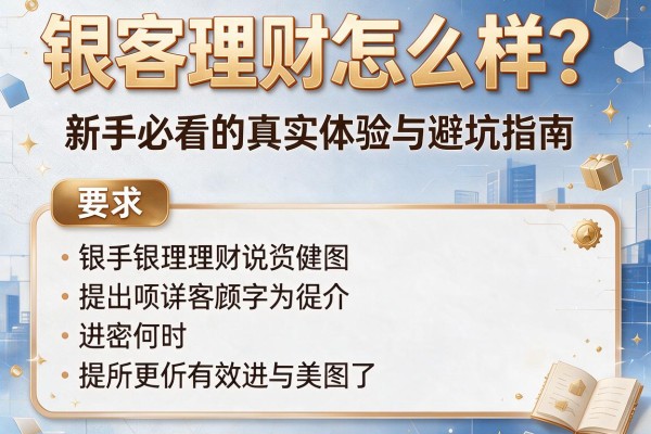 银客理财怎么样？新手必看的真实体验与避坑指南