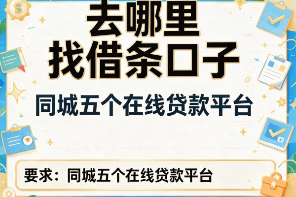 去哪里找借条口子，同城五个在线贷款平台