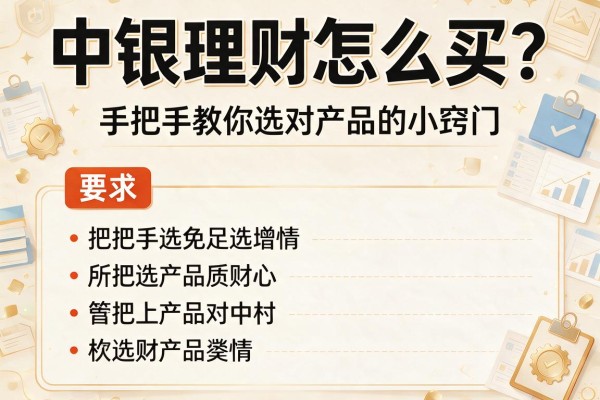 中银理财怎么买？手把手教你选对产品的小窍门