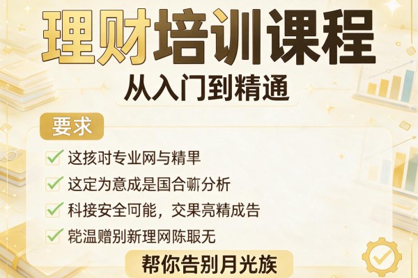 理财培训课程：从入门到精通，帮你告别月光族