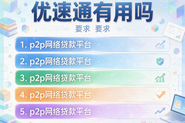 优速通有用吗，整理五个p2p网络贷款平台