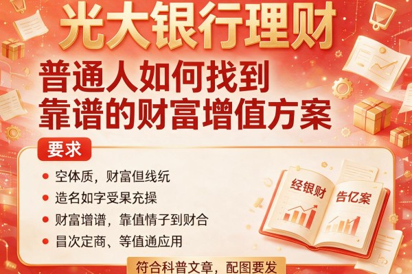 光大银行理财：普通人如何找到靠谱的财富增值方案
