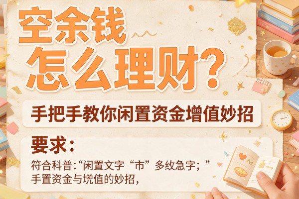 空余钱怎么理财？手把手教你闲置资金增值妙招