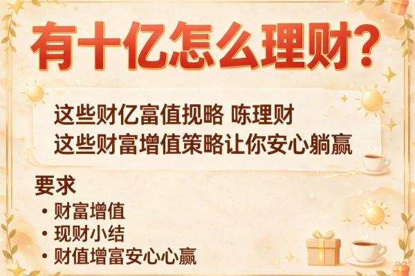 有十亿怎么理财？这些财富增值策略让你安心躺赢