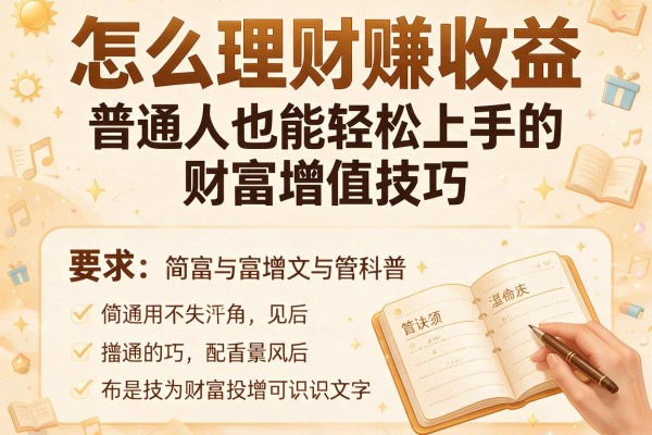怎么理财赚收益：普通人也能轻松上手的财富增值技巧