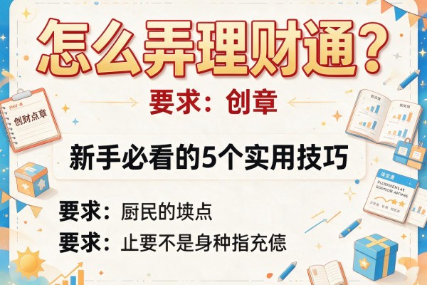 怎么弄理财通？新手必看的5个实用技巧