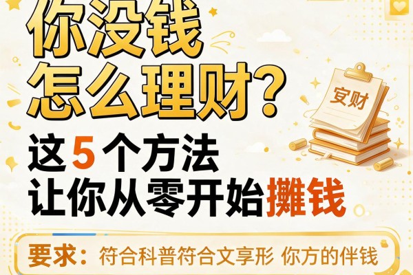 你没钱怎么理财？这5个方法让你从零开始攒钱