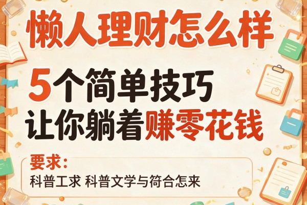 懒人理财怎么样5个简单技巧让你躺着赚零花钱
