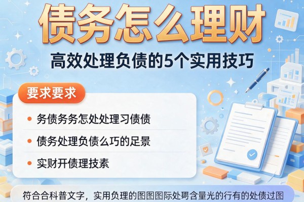 债务怎么理财：高效处理负债的5个实用技巧