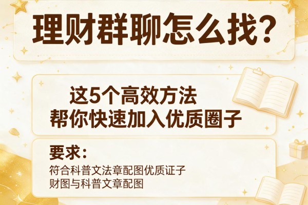 理财群聊怎么找？这5个高效方法帮你快速加入优质圈子