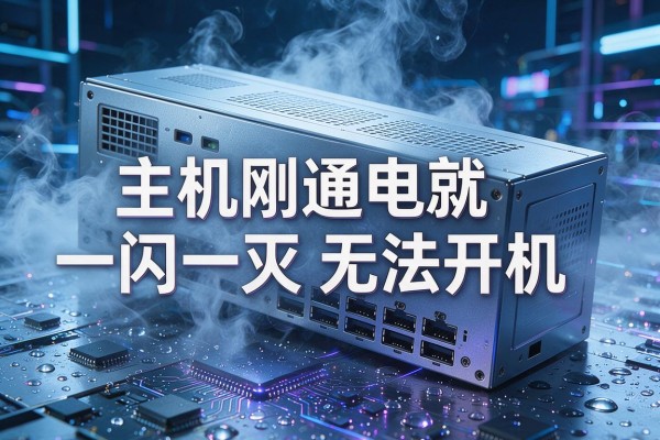 主机刚通电就一闪一灭无法开机
