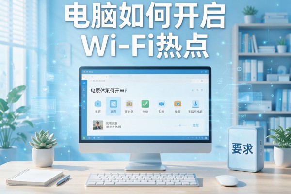 电脑如何开启Wi-Fi热点