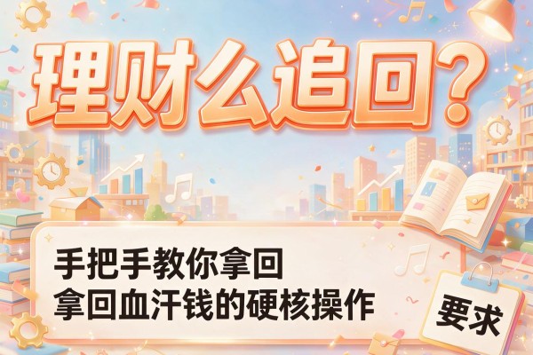 理财怎么追回？手把手教你拿回血汗钱的硬核操作