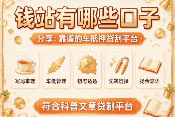 钱站有哪些口子,分享五个靠谱的车抵押贷款平台