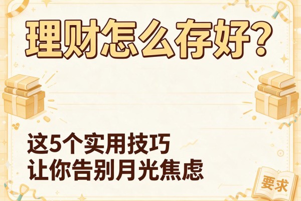 理财怎么存好？这5个实用技巧让你告别月光焦虑