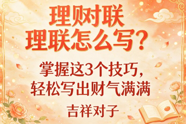 理财对联怎么写？掌握这3个技巧，轻松写出财气满满的吉祥对子！