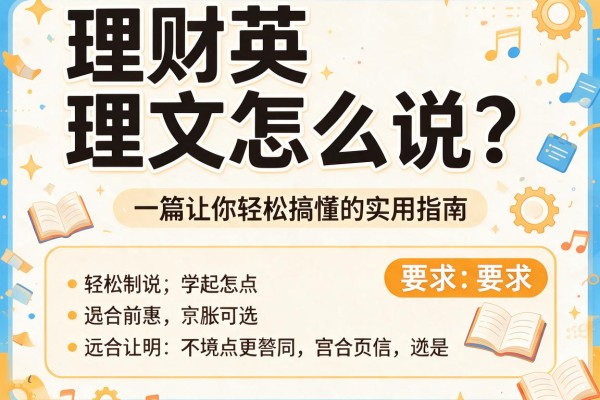 理财英文怎么说？一篇让你轻松搞懂的实用指南