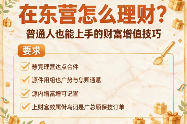 在东营怎么理财？普通人也能上手的财富增值技巧
