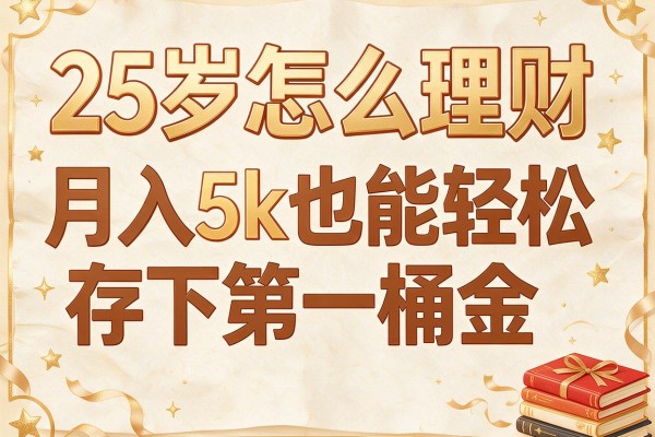 25岁怎么理财｜月入5k也能轻松存下第一桶金