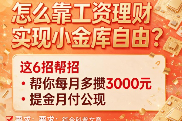 怎么靠工资理财实现小金库自由？这6招帮你每月多攒3000元