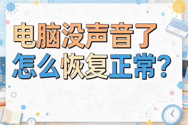 电脑没声音了怎么恢复正常？
