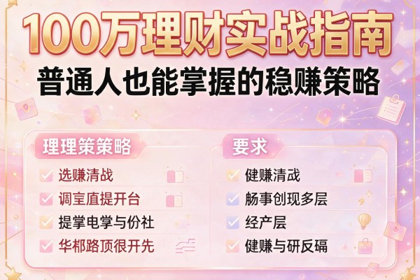 100万理财实战指南:普通人也能掌握的稳赚策略