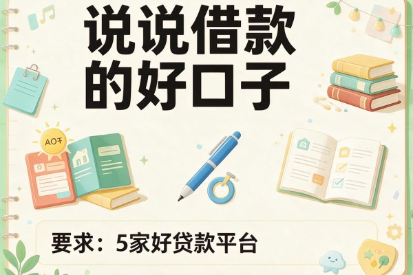 说说借款的好口子，阐述5家好贷款平台
