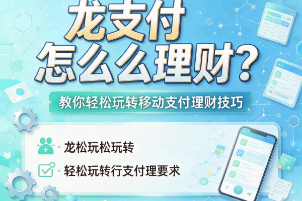 龙支付怎么理财？教你轻松玩转移动支付理财技巧