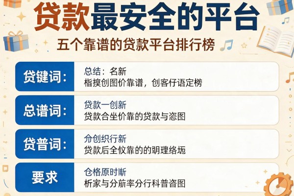 贷款最安全的平台，总结五个靠谱的贷款平台排行榜